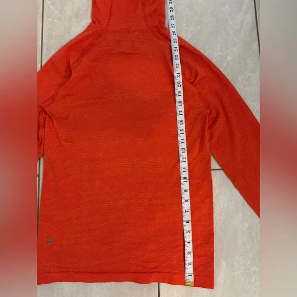 Lululemon Men’s Bright Orange Hooded Sweatshirt - Picture 5 of 7
